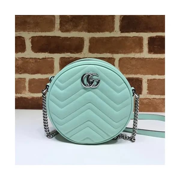 Gucci 2020 GG Marmont Mini Round Women Shoulder Ba… - 1