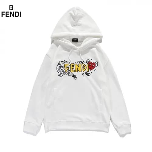 Fendi 2020 Mens Logo Casual Cotton Hoodie - 펜디 202… - 1