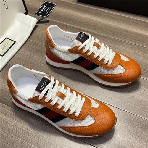 [매장판]Gucci 2021 Men's Leather Sneakers,GUCS143… - 1