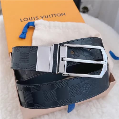 Louis Vuitton 2021 Men's Leather Belt,3.5cm,LO… - 1