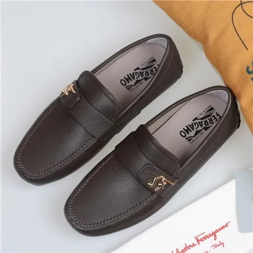 Salvatore Ferragamo 2021 Men's Leather Loafer,… - 1