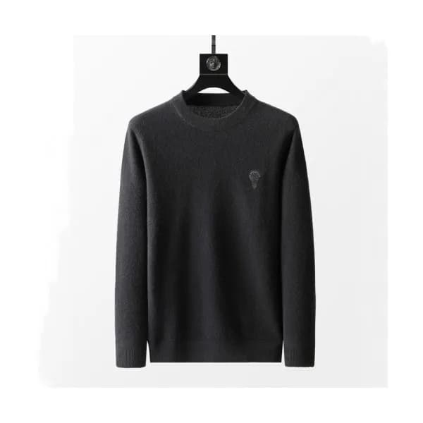 Fendi Mens Logo Crew-neck Sweaters Black - 펜디 202… - 1