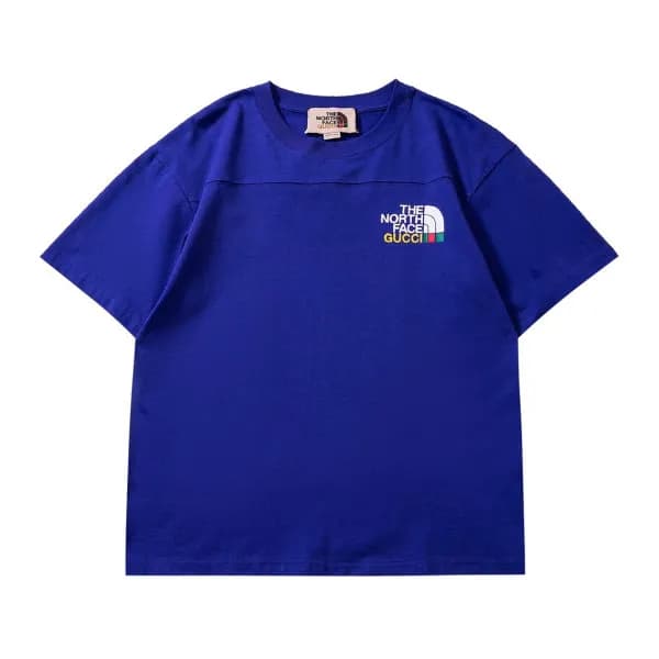 구찌 남자 크루넥 블루 반팔티 - Unisex Blue Tshirts - guc04584x - 1