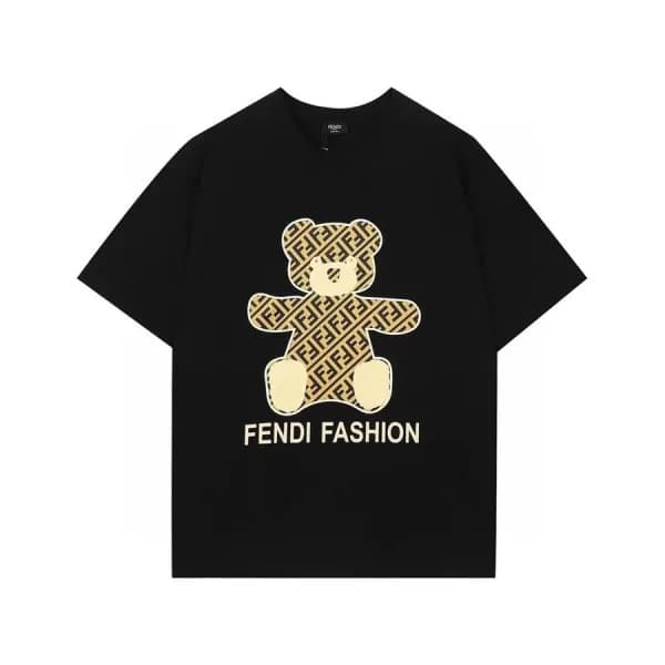 펜디 남성 크루넥 블랙 반팔티 - Mens Black Tshirts - fen01171x - 1