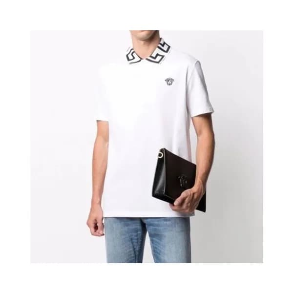 베르사체 남성 화이트 폴로 반팔티 - Mens White Tshirts - ver0898x - 1
