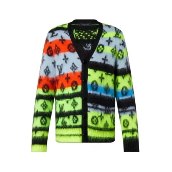 루이비통 남/녀 모노그램 옐로우 가디건 - Unisex Yellow Cardigan - l…