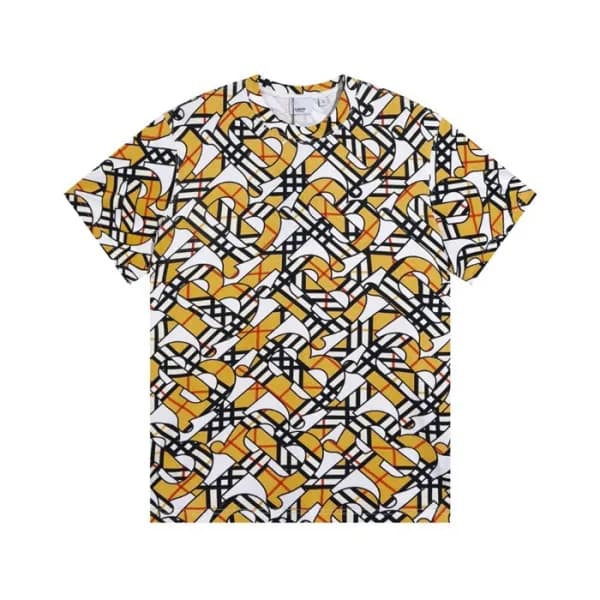 버버리 남성 옐로우 크루넥 반팔티 - Mens Yellow Tshirts - Bur0442… - 1