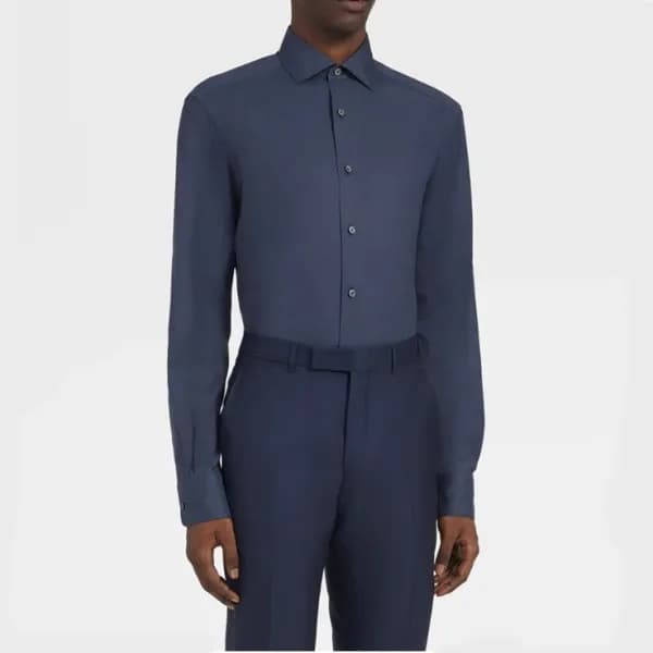 에르메네질도 제냐 남성 네이비 셔츠 - Ermenegildo Zegna Mens Navy … - 1