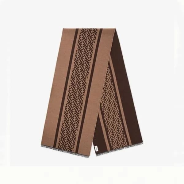 펜디 남/녀 브라운 머플러 - Fendi Unisex Brown Muffler - fe18… - 1