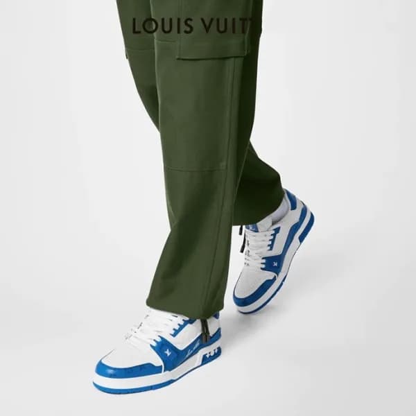 루이비통 남성 블루 스니커즈 - Louis vuitton Mens Blue Sneakers… - 1