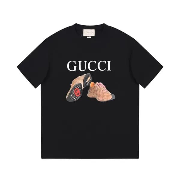 구찌 남/녀 블랙 크루넥 반팔티 - Gucci Unisex Black Short sleev… - 1