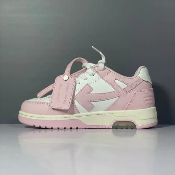 오프화이트 남/녀 시그니처 핑크 스니커즈 - Off-white Unisex Pink Sne… - 1