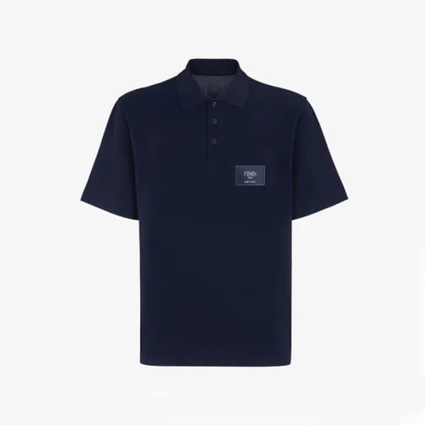 펜디 남성 블랙 폴로 반팔티 - Fendi Mens Black Short sleeved T… - 1