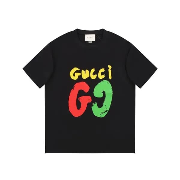 구찌 남/녀 블랙 크루넥 반팔티 - Gucci Unisex Black Short sleev… - 1