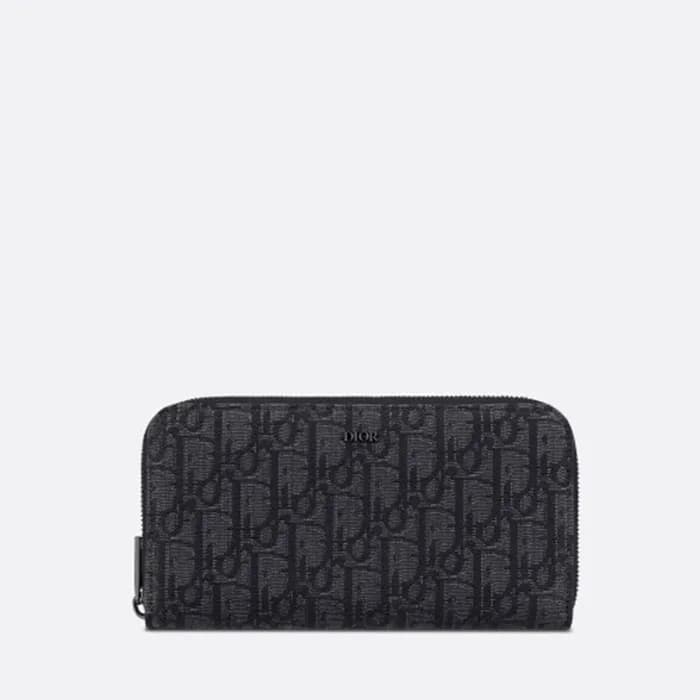 [Premium] 디올 남성 지퍼 장지갑 - Dior Mens Black Zippy Wal… - 1