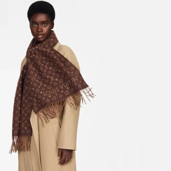루이비통 여성 브라운 머플러 - Louis vuitton Womens Brown Muffl… - 1