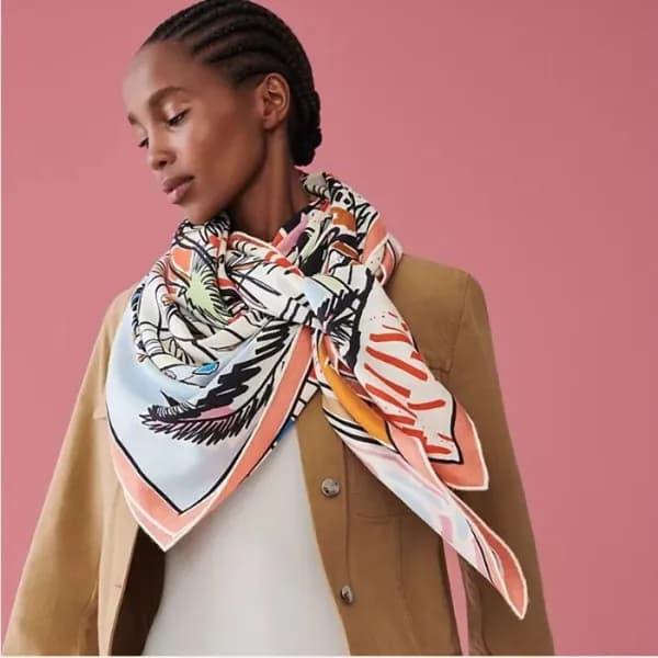 에르메스 여성 핑크 스카프 - Hermes Womens Pink Scarf - he460x - 1