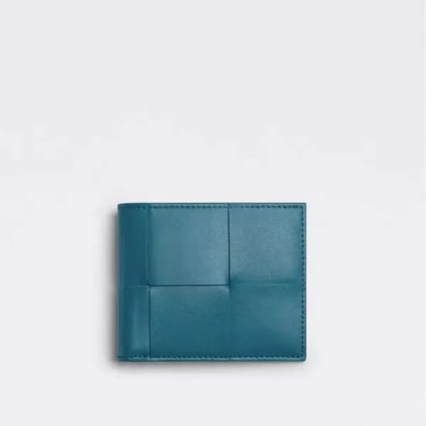 보테가베네타 남성 블루 반지갑 - Bottega Veneta Mens Blue Half W… - 1