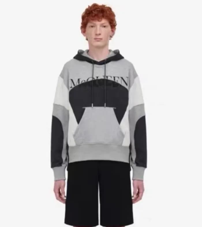 알렉산더맥퀸 남성 캐쥬얼 그레이 후드티 - Alexander McQueen Mens Gr… - 1