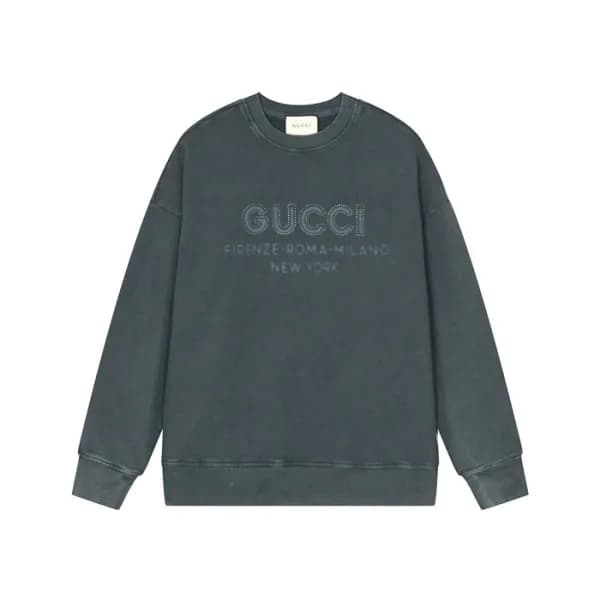 구찌 남성 베이직 블루 맨투맨 - Gucci Mens Blue Tshirts - gu113… - 1