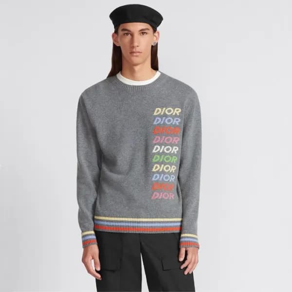 디올 남성 그레이 니트 - Dior Mens Gray Knitwear - dic212x - 1