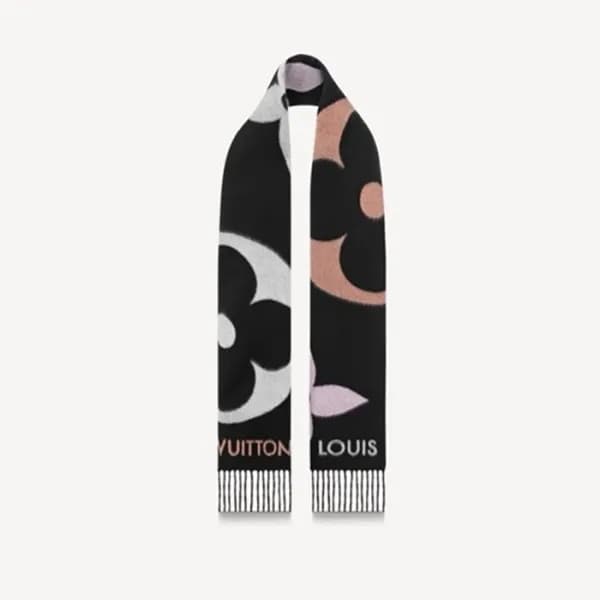 루이비통 여성 블랙 머플러 - Louis vuitton Womens Black Muffle… - 1