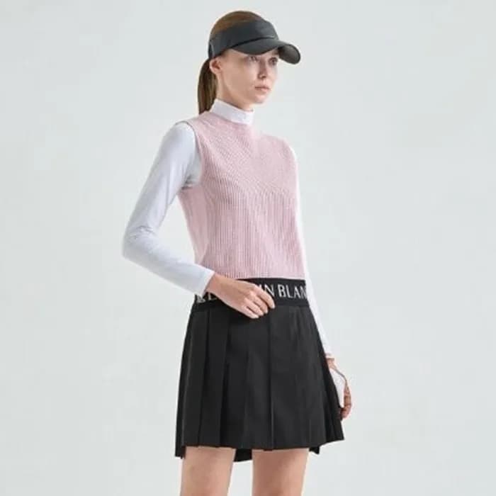 [LANVIN BLANC] 랑방블랑 여성 울 블랜드 플리츠 스커트 - gol514x - 1