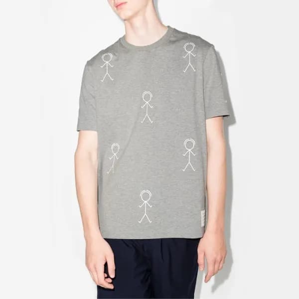 톰브라운 남성 라운드 반팔티 - Thom Browne Mens Round Tshirts -… - 1