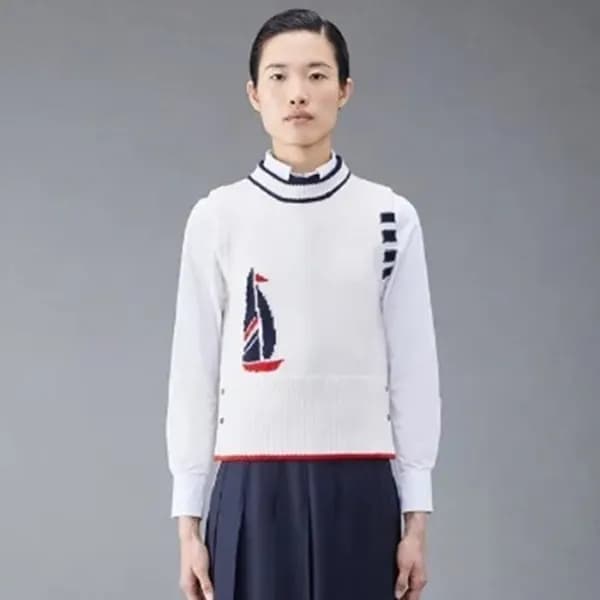 톰브라운 여성 라운드 베스트 - Thom Browne Womens Best - thc143… - 1