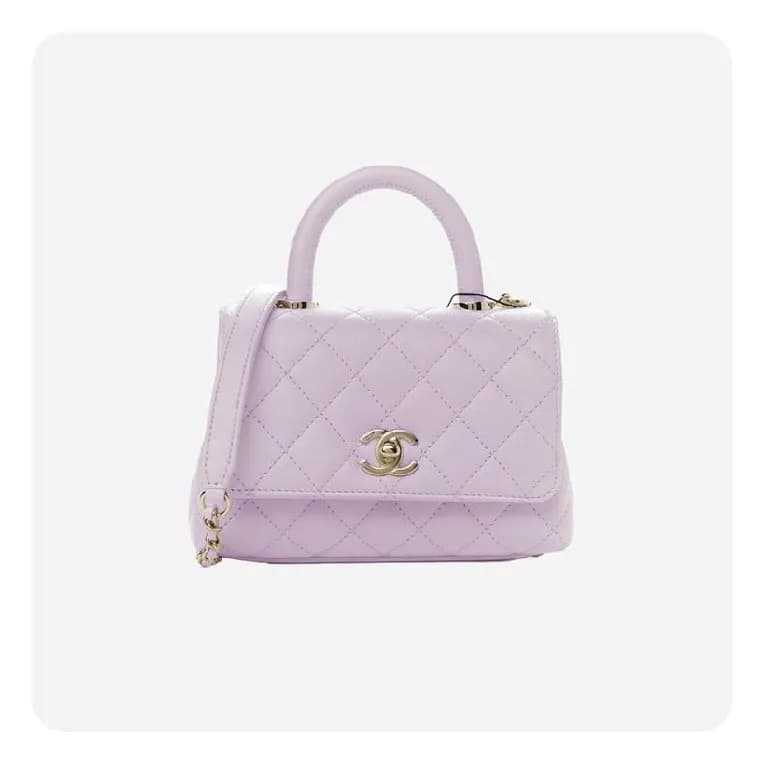 샤넬 코코핸들 미니 핑크 골드 - Chane Coco Handle Mini Bag - c… - 1