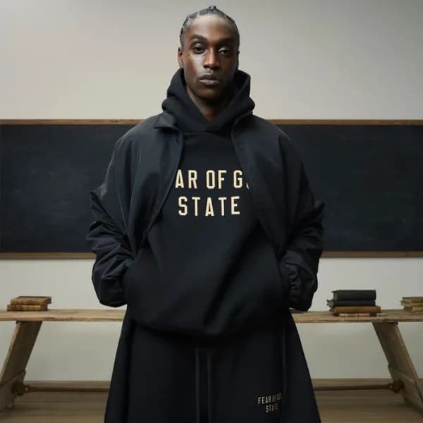 피어오브갓 남성 블랙 후드티 - Fear of god Mens Black Hoodie - … - 1