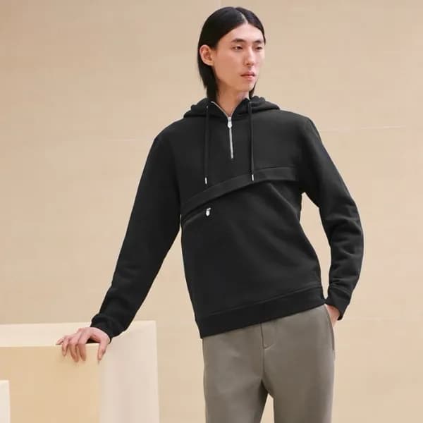 에르메스 남성 베이직 후드티 - Hermes Mens Basic Hoodie - hec40… - 1