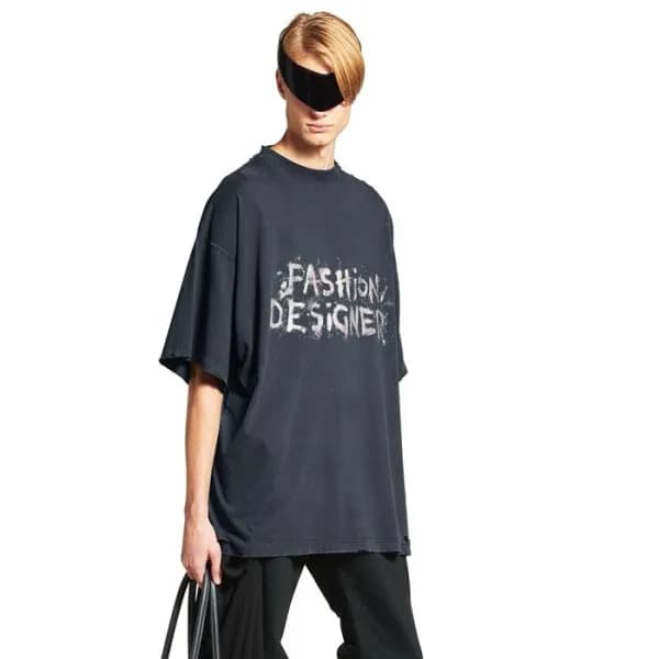발렌시아가 남성 라운드 반팔 티셔츠 - Balenciaga Mens Round Tshirt… - 1