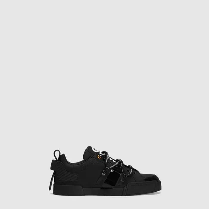 돌체앤가바나 남성 가죽 포르토피노 스니커즈 - Dolc&Gabbana Mens Leathe… - 1
