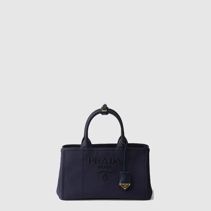 프라다 여성 라지 코튼 캔버스 핸드백 1BG554 - Prada Womens Large C… - 1