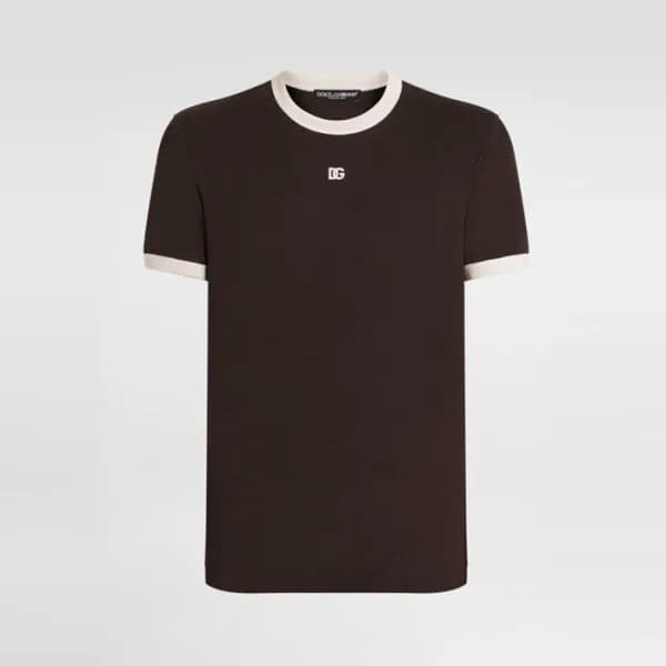 돌체앤가바나 남성 라운드 반팔 티셔츠 - Dolce&Gabbana Mens Round Ts… - 1