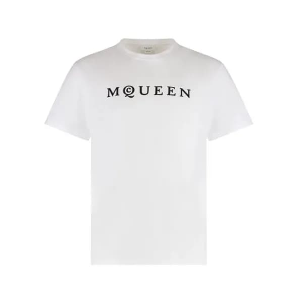 알렉산더 맥퀸 남성 크루넥 반팔티 - Alexander McQueen Mens Round … - 1