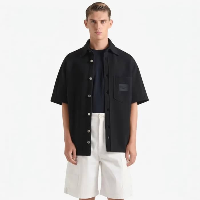 지방시 남성 패치 반팔 셔츠 - Givenchy Mens Paris Patch Shirt … - 1