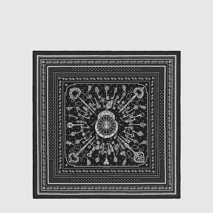 에르메스 여성 스퀘어 스카프 - Hermes Womens Les Cles Bandana Shawl - acc8859x - 1