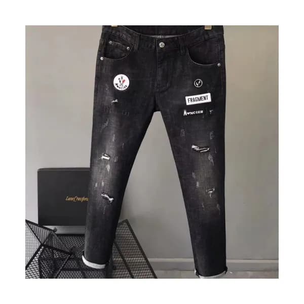 Moncler 2018 Mens Patch Logo Denim Pants - 몽클레어 남성… - 1