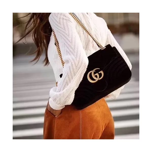 Gucci GG Marmont Matlase Velvet Women Shoulder Bag… - 1