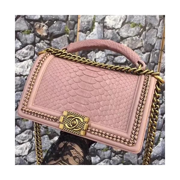 Chanel Leboy Leather Chain Tote Shoulder Bag,25CM … - 1