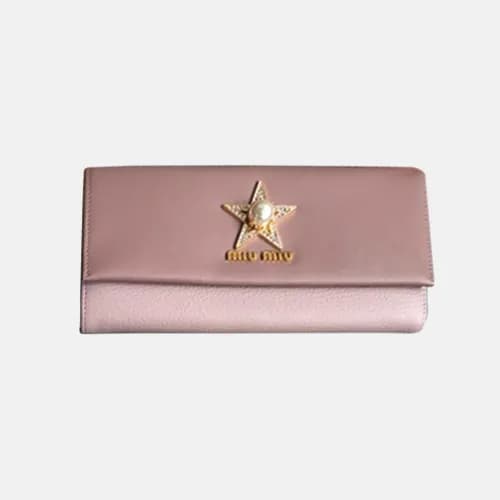 MiuMiu 2018 Ladies Star Jewelry Flap Long Purse 5M… - 1