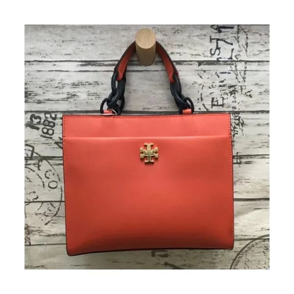 Tory Burch Kira Leather Red Tote Bag,25.5cm - 토리버치… - 1