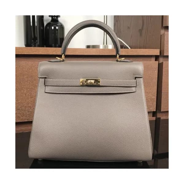 Hermes Kelly Togo Leather Tote Shoulder Bag ,25cm … - 1