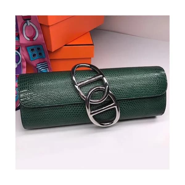 Hermes Egee Crocodile Leather Clutch Bag - 에르메스 에… - 1