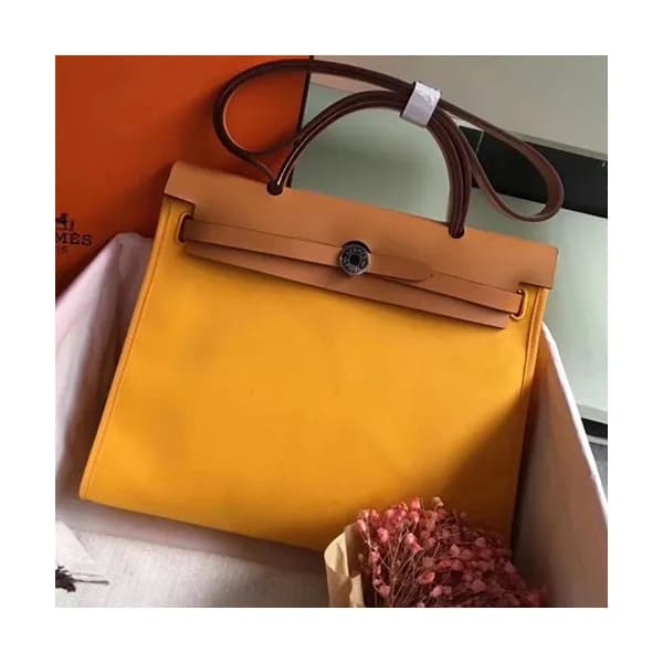 Hermes Herbag Canvas Tote Shoulder Bag ,31cm - 에르메… - 1