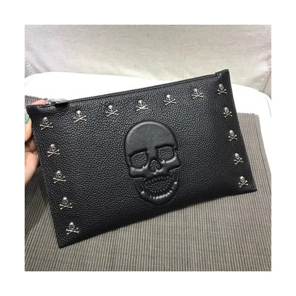 Philipp Plein 2018 Leather Clutch Bag,29cm - 필립플레인… - 1