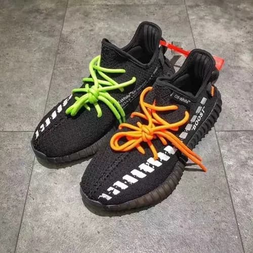 Off-white x Adidas Yeezy Boost Collabo 350 v2 Blac… - 1