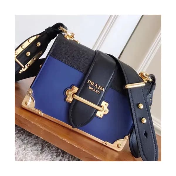 Prada Cahier Leather Shoulder Bag,20cm - 프라다 카이에 레… - 1